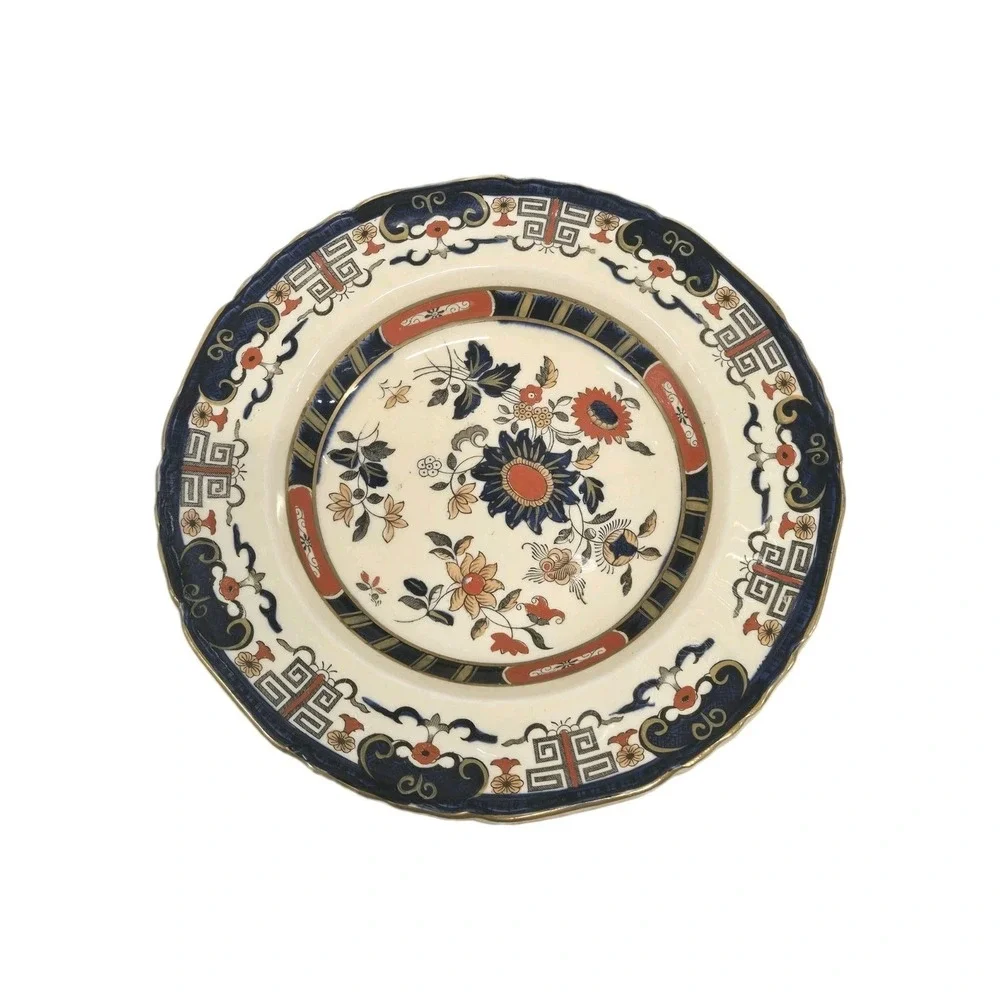 Antique 1930s Mason's Ironstone England Mandarin Plate Se Of 2 Excellent